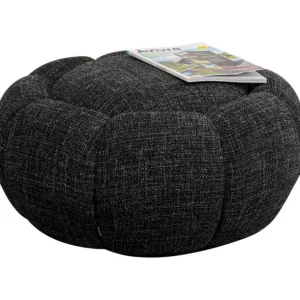 Clearance KARE Design Stool Peppo Bloom Melange Black Ø72cm