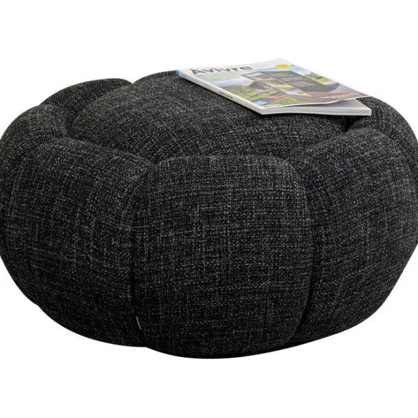 stool_peppo_bloom_melange_1.webp Clearance KARE Design Stool Peppo Bloom Melange Black Ø72cm