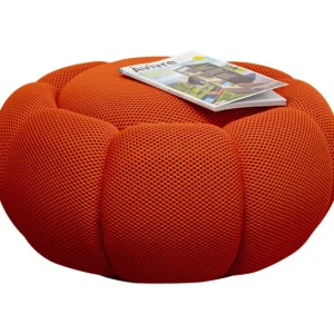 Clearance KARE Design Stool Peppo Bloom Orange Ø72cm