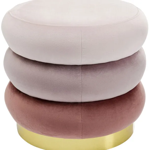 stool_sandwich_mauve_cm_0.webp Fashion KARE Design Stool Sandwich Mauve Ø45cm