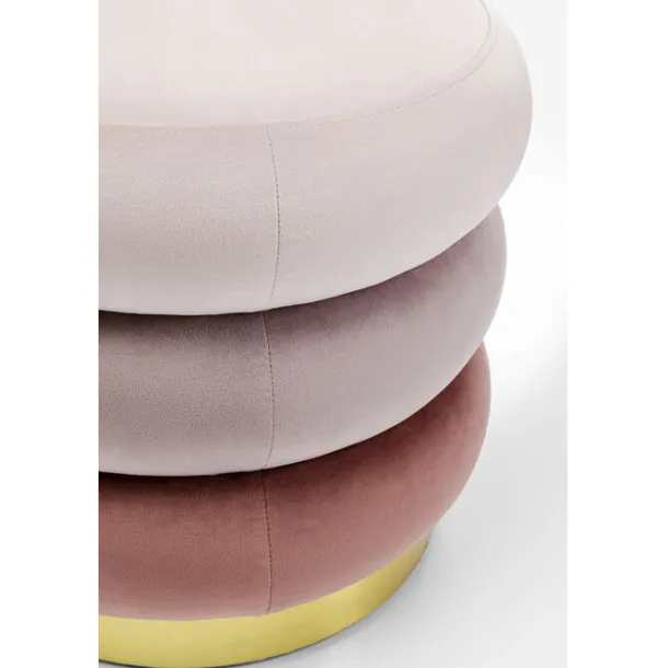 stool_sandwich_mauve_cm_3.webp Fashion KARE Design Stool Sandwich Mauve Ø45cm
