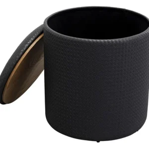 Best KARE Design Stool Venezia Storage Anthracite Ø40cm