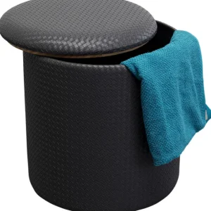 Best KARE Design Stool Venezia Storage Anthracite Ø40cm