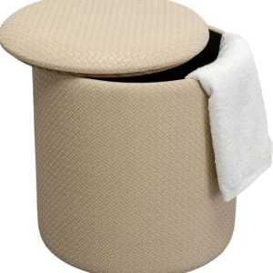 Best KARE Design Stool Venezia Storage Cream Ø40cm