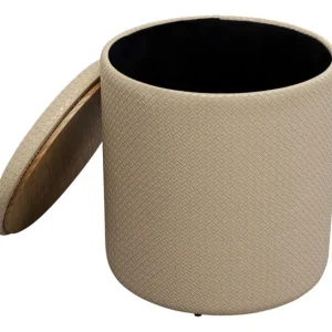 Best KARE Design Stool Venezia Storage Cream Ø40cm
