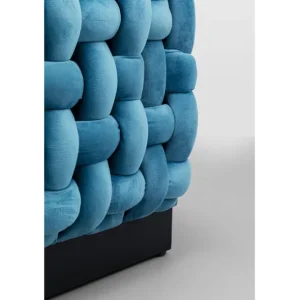 Sale KARE Design Stool Weave Square Blue 47x47cm