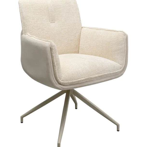 swivel_arm_chair_hilla_wh_1.webp Sale KARE Design Swivel Arm Chair Hilla White