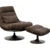 New KARE Design Swivel Armchair + Stool Montreal