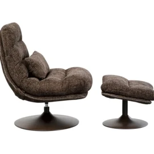 New KARE Design Swivel Armchair + Stool Montreal