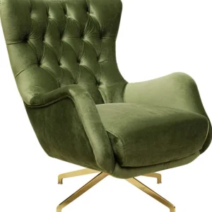 Online KARE Design Swivel Armchair Bellissima Velvet Green