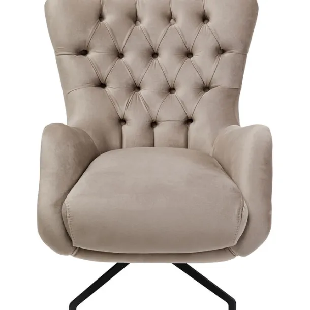 swivel_armchair_bellissim_1.webp Hot KARE Design Swivel Armchair Bellissima Velvet Taupe
