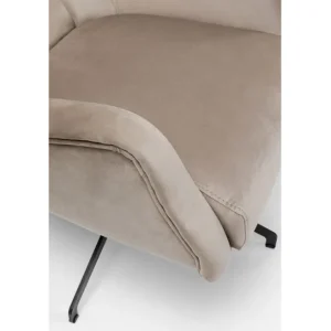 Hot KARE Design Swivel Armchair Bellissima Velvet Taupe
