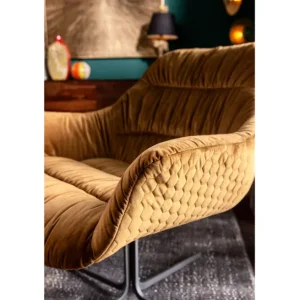 New KARE Design Swivel Armchair Bristol Yellow