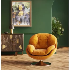 Outlet KARE Design Swivel Armchair Cosy Amber