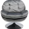 Best KARE Design Swivel Armchair Cosy Grey