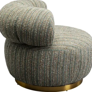 Hot KARE Design Swivel Armchair Couture Stripes Blue