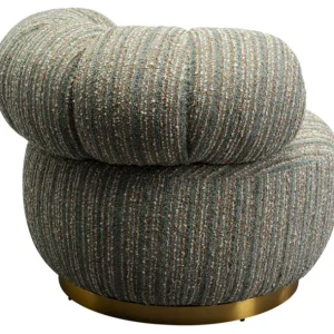 Hot KARE Design Swivel Armchair Couture Stripes Blue