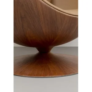 Discount KARE Design Swivel Armchair Eye Ball Walnut