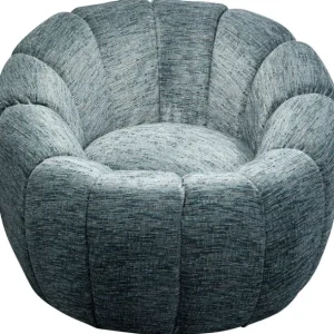 Clearance KARE Design Swivel Armchair Fiori Blue