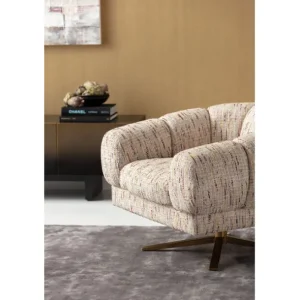 Best KARE Design Swivel Armchair Janno Beige