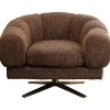 Fashion KARE Design Swivel Armchair Janno Brown