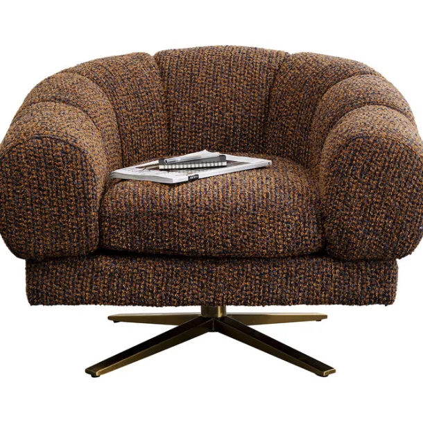 swivel_armchair_janno_bro_2.webp Fashion KARE Design Swivel Armchair Janno Brown