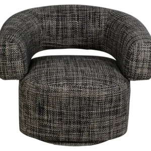 Outlet KARE Design Swivel Armchair Maye Bow Grey