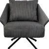 New KARE Design Swivel Armchair Milo Grey
