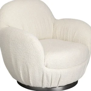 Best KARE Design Swivel Armchair Nube Boucle