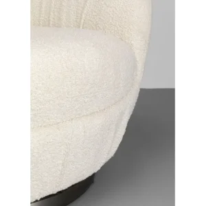 Best KARE Design Swivel Armchair Nube Boucle