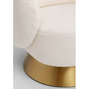 New KARE Design Swivel Armchair Orion White