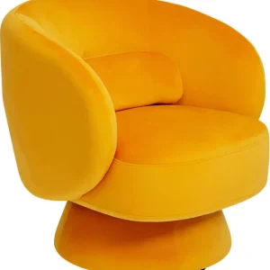 Clearance KARE Design Swivel Armchair Orion Yellow