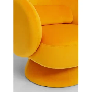Clearance KARE Design Swivel Armchair Orion Yellow
