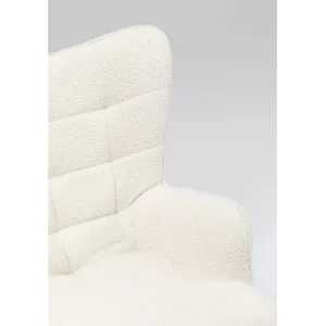 Fashion KARE Design Swivel Armchair Oscar Boucle Cream