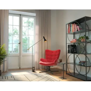 Clearance KARE Design Swivel Armchair Oscar Velvet Red