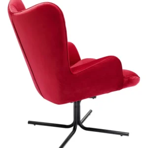 Clearance KARE Design Swivel Armchair Oscar Velvet Red