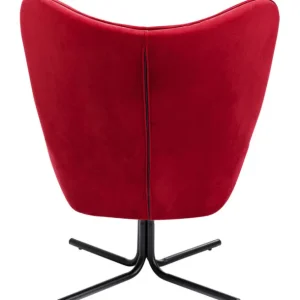 Clearance KARE Design Swivel Armchair Oscar Velvet Red