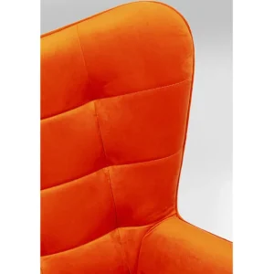 Clearance KARE Design Swivel Armchair Oscar Velvet Orange