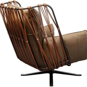 Fashion KARE Design Swivel Armchair Paradiso Brown