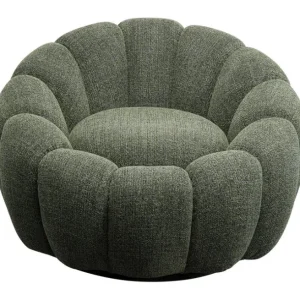 Best KARE Design Swivel Armchair Peppo Bloom Melange Green