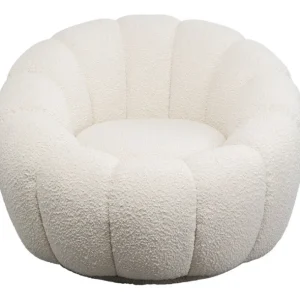 Online KARE Design Swivel Armchair Peppo Bloom White