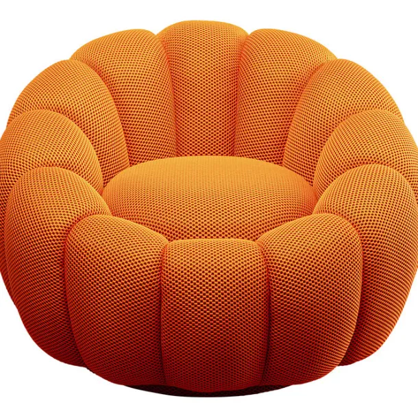 swivel_armchair_peppo_blo_0-5.webp Clearance KARE Design Swivel Armchair Peppo Bloom Orange