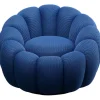 Clearance KARE Design Swivel Armchair Peppo Bloom Blue
