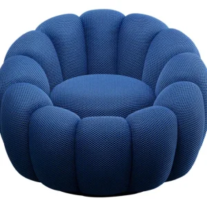 Clearance KARE Design Swivel Armchair Peppo Bloom Blue
