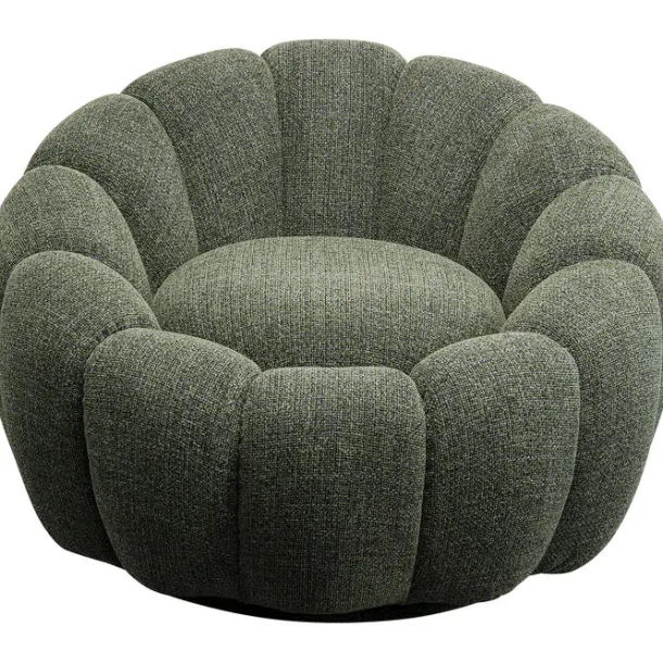 swivel_armchair_peppo_blo_0.webp Best KARE Design Swivel Armchair Peppo Bloom Melange Green