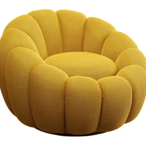 Online KARE Design Swivel Armchair Peppo Bloom Yellow