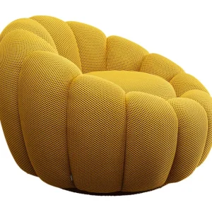 Online KARE Design Swivel Armchair Peppo Bloom Yellow