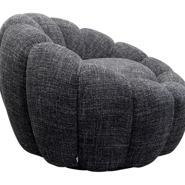 swivel_armchair_peppo_blo_2-3.webp Clearance KARE Design Swivel Armchair Peppo Bloom Melange Black