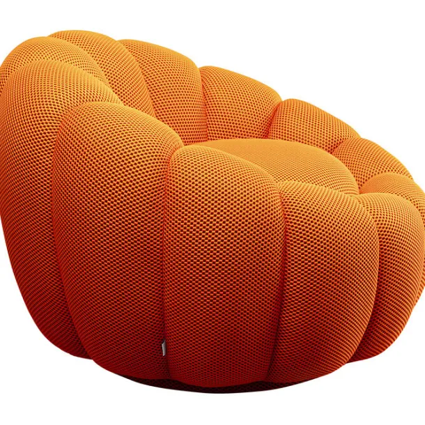 swivel_armchair_peppo_blo_2-5.webp Clearance KARE Design Swivel Armchair Peppo Bloom Orange