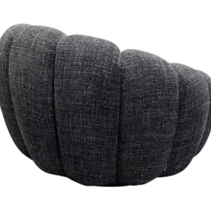 Clearance KARE Design Swivel Armchair Peppo Bloom Melange Black